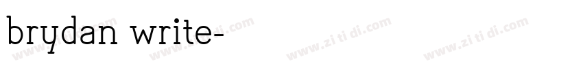 brydan write字体转换